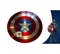Capitan Shield Legends Limited Edition, scudo in metallo per adulti Movie Prop Replica, scudo rotondo in pelle con impugnatura da parete scudo decorativo