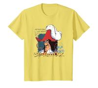 Capitan Uncino, Skull Rock dei cattivi Disney, Peter Pan era qui Maglietta, Bambini, Limone, 12 anni