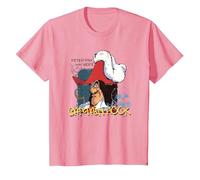 Capitan Uncino, Skull Rock dei cattivi Disney, Peter Pan era qui Maglietta, Bambini, Rosa, 3 anni