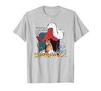 Capitan Uncino, Skull Rock dei cattivi Disney, Peter Pan era qui Maglietta, Uomo, Argento, S