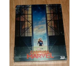 CAPITANA MARVEL Steelbook Blu-ray 3D+Blu-ray Nuovo A-B-C (2019)