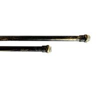 CapitanCasa Bacchette Bastone Per Tende A Pressione Con Molla O Con Ganci Estensibile 30-40 Nero-Oro