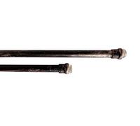 CapitanCasa Bacchette Bastone Per Tende A Pressione Con Molla O Con Ganci Estensibile 70-100 Nero-Rame