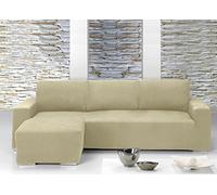 CapitanCasa Copridivano con Penisola Chaise Longue Colore Panna Sinistra Panna