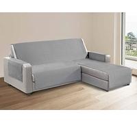 CapitanCasa Copridivano per Divani con Penisola Lato Sinistro MOD. Sphere Colore Grigio 190 cm Grigio