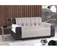 CapitanCasa Copridivano Trapuntato Modello Cuore 4 Posti Lilla