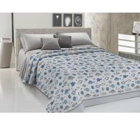 CapitanCasa Copriletto Piquet Leggero Estate 100% Cotone Made Italy Fantasia Oceano Matrimoniale Bianco