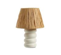 CapitanCasa Moderna Lampada da Tavolo Ricaricabile in Ceramica Accensione On/off Atene Big Bianco