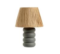 CapitanCasa Moderna Lampada da Tavolo Ricaricabile in Ceramica Accensione On/off Atene Small Grigio