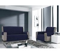 CapitanCasa Salvadivano Copridivano Trapuntato Modello Willy 3 Posti Blu