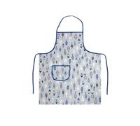 CapitanCasa Set 2 Grembiule Alto Pettorina Tasche Cucina Chef Casa Barbecue Pesci Azzurro Con Pesci