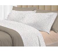 CapitanCasa Set Completo Lenzuola in 100% Cotone Linea 30Ventisette Melody Matrimoniale Beige