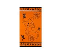 CapitanCasa Telo Mare Spiaggia Grande 100x180 cm Spugna Maui Big Geko D11 Telo Mare Arancio