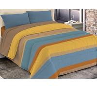 CapitanCasa Trapunta Inverno 300gr Calda Piumone Microfibra Made Italy Fantasia Riga 2 Piazze D7 Giallo