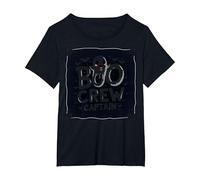 Capitano Boo Crew: Spettrale Leader della Squadra Fantasma di Halloween Maglietta, Donna Plus-Size, Nero, 5X