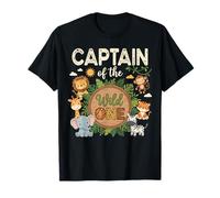 Capitano del Wild One Safari Primo Compleanno Maglietta