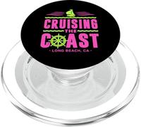 Capitano della barca a vela californiana in crociera lungo la costa di Long Beach PopSockets PopGrip per MagSafe