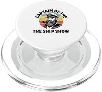capitano della nave mostra la nave Funny Motor Boating Captain PopSockets PopGrip per MagSafe