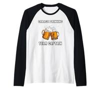 Capitano della Squadra Garage Drinking Maglia con Maniche Raglan