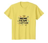 Capitano della Squadra Meme: Leader della Cultura di Internet Maglietta, Bambini, Limone, 2 Anni