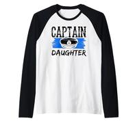 Capitano Figlia Yacht Boat Crew Nave Maglia con Maniche Raglan