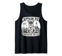 Capitano Fox Guardiano dei Mari Avventura Nautica Animale A Canotta