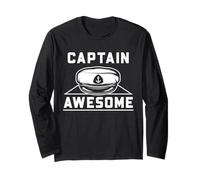 Capitano Impressionante Nautico Nautico Umorismo Graphic Design Maglia a Manica