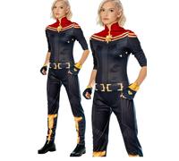 Capitano Marvel Adulti Supereroe Autorizzato Costume Donna Vestito