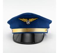 Capitano Pilot Hat - Cappelli per costumi aviatori, cappelli da compagnia aerea unisex leggeri | Cappelli pilota regolabili, cappello da agente di volo per adulti, festa di cosplay, berretto da pilota