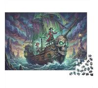 Capitano pirata teschio Puzzle 1000 Pezzi,Cartone Di Qualità,Gioco Educativo,Sfida Impossibile,Idea Regalo,Decorazione Casa,Adulti E Ragazzi,dai 14 Anni,Antistress 52x38cm