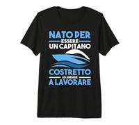 Capitano Proprietario di Barca Marinaio Barca Yacht Nave Maglietta Premium