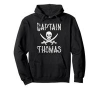 Capitano Thomas Vintage Personalizzato Nautica Amante Felpa con Cappuccio