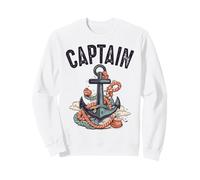 Capitano Vela con Barca A Vela Ancora Barca Guida Nautica Felpa