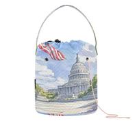 Capitol Flag - Borsa portatile per filati con scena volante, per uncinetto