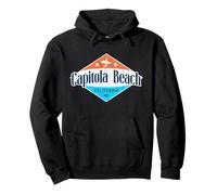 Capitola Beach California Beach Bandiera Surf CA Vintage Felpa con Cappuccio