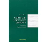 Capitoli di linguistica giuridica. Ricerche su corpora elettronici