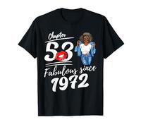 Capitolo 53 Favoloso dal 1972 53° compleanno Afro Black Girl Maglietta