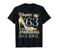 Capitolo 63 Favoloso dal 1962 Diamante Compleanno per Le Donne Maglietta