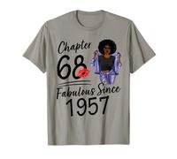 Capitolo 68 Favoloso dal 1957 Melanina Nera 68° Compleanno Maglietta