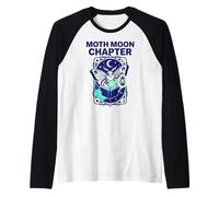 Capitolo della Luna della falena Lettore Notturno Amante dei Libri Magico capriccio Maglia con Maniche Raglan