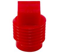 Caplugs 99390174 Plastic Threaded Plug for Pipe Fittings. P-28, PE-HD, to Plug Thread Size 1/4 NPT", Red (Pack of 100)