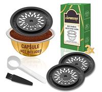 CAPMESSO capsule compatibili nespresso vertuo capsule di caffè riutilizzabili per riutilizzare le cialde Vertuoline, capsule Vertuo ricaricabili su tutte le macchine Ver (3 pezzi in silicone Caps)