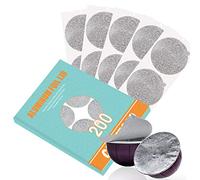 CAPMESSO Coperchi in fogli di alluminio per riutilizzare Capsule Vertuoline Cialde compatibili con macchina Nespresso VertuoLine 64 mm (confezione da 200)