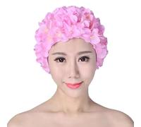 Capo Da Nuoto Femminile Fatto A Mano - Pattern Floreale Di Broccato, Una Taglia Unica, Tappo Da Bagno In Stile Retrò | Nuoto In Piscina, Uso Della Spiaggia, Attrezzatura Per Le Vacanze, Esercizio D'ac