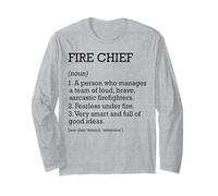 Capo dei vigili del fuoco Definizione Personalizzato Funny Fire Chief Maglia a Manica