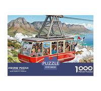 Capo di Buona Speranza - Teleferica di Table Mountain Puzzle in Legno Impermeabile DIY Puzzles Da 1000 Pezzi Per Adulti Divertenti Giochi Educativi
