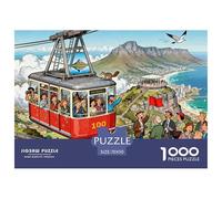 Capo di Buona Speranza - Teleferica di Table Mountain Puzzle in Legno Impermeabile DIY Puzzles Da 1000 Pezzi Per Adulti Sfidanti E Rompicapo Per Decorazioni Domestiche