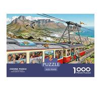 Capo di Buona Speranza - Teleferica di Table Mountain Puzzle in Legno Impermeabile Puzzles Da 1000 Pezzi Per Adulti Divertenti Per Decorazioni Domestiche