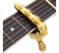 Capo di Chitarra Metallica, Capo Teschio Capotasto per Chitarra in Lega di Zinco Capotasto per Scheletro per Chitarra Acustica ed Elettrica, Ukulele, Mandolino e Banjo(Oro)