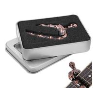 Capo di Chitarra Metallica, Capo Teschio Capotasto per Chitarra in Lega di Zinco Capotasto per Scheletro per Chitarra Acustica ed Elettrica, Ukulele, Mandolino e Banjo(Nero)